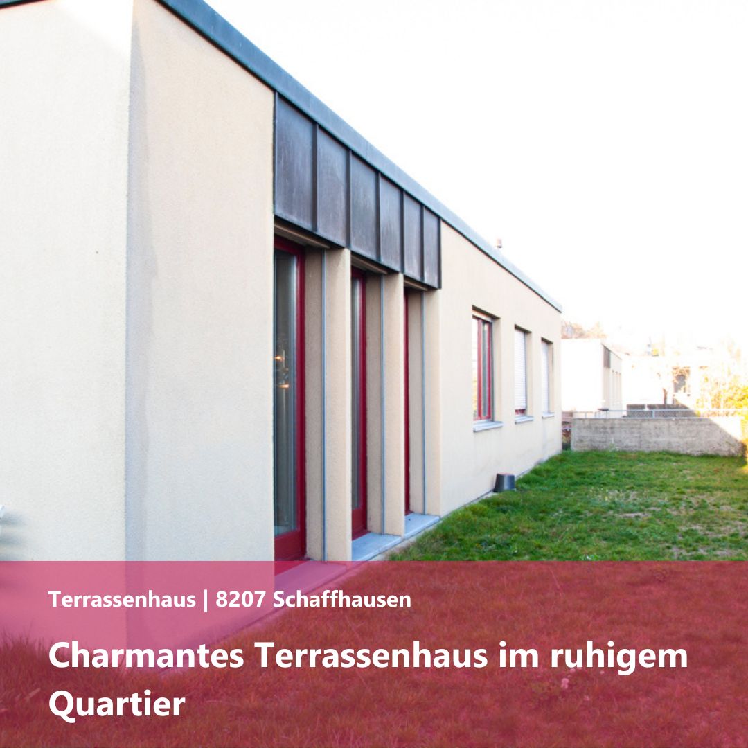 Charmantes Terrassenhaus im ruhigem Quartier in Schaffhausen