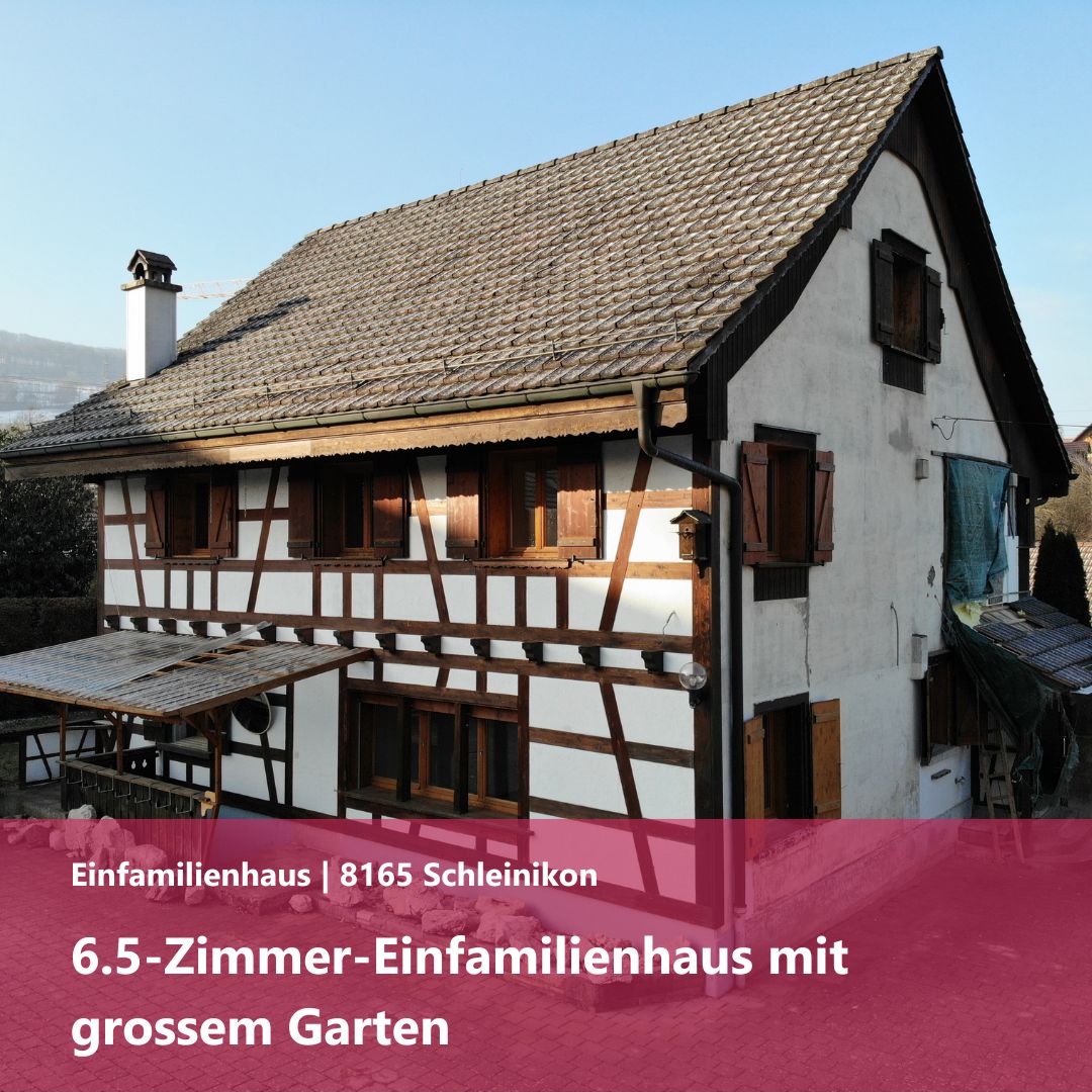 6.5-Zimmer-Einfamilienhaus mit grossem Garten in 8165 Schleinikon