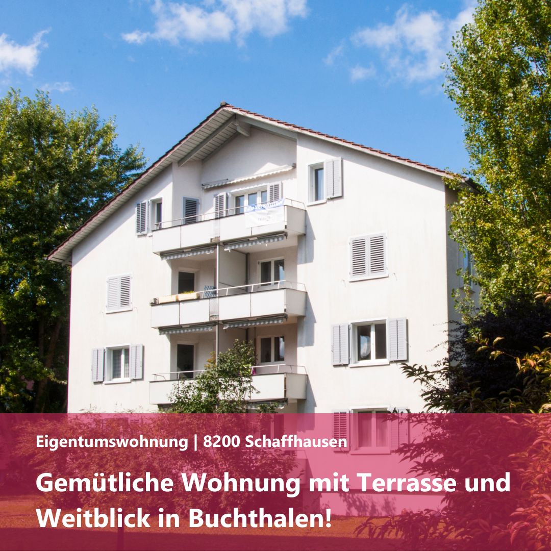 Gemütliche Wohnung mit Terrasse und Weitblick in Buchthalen Schaffhausen